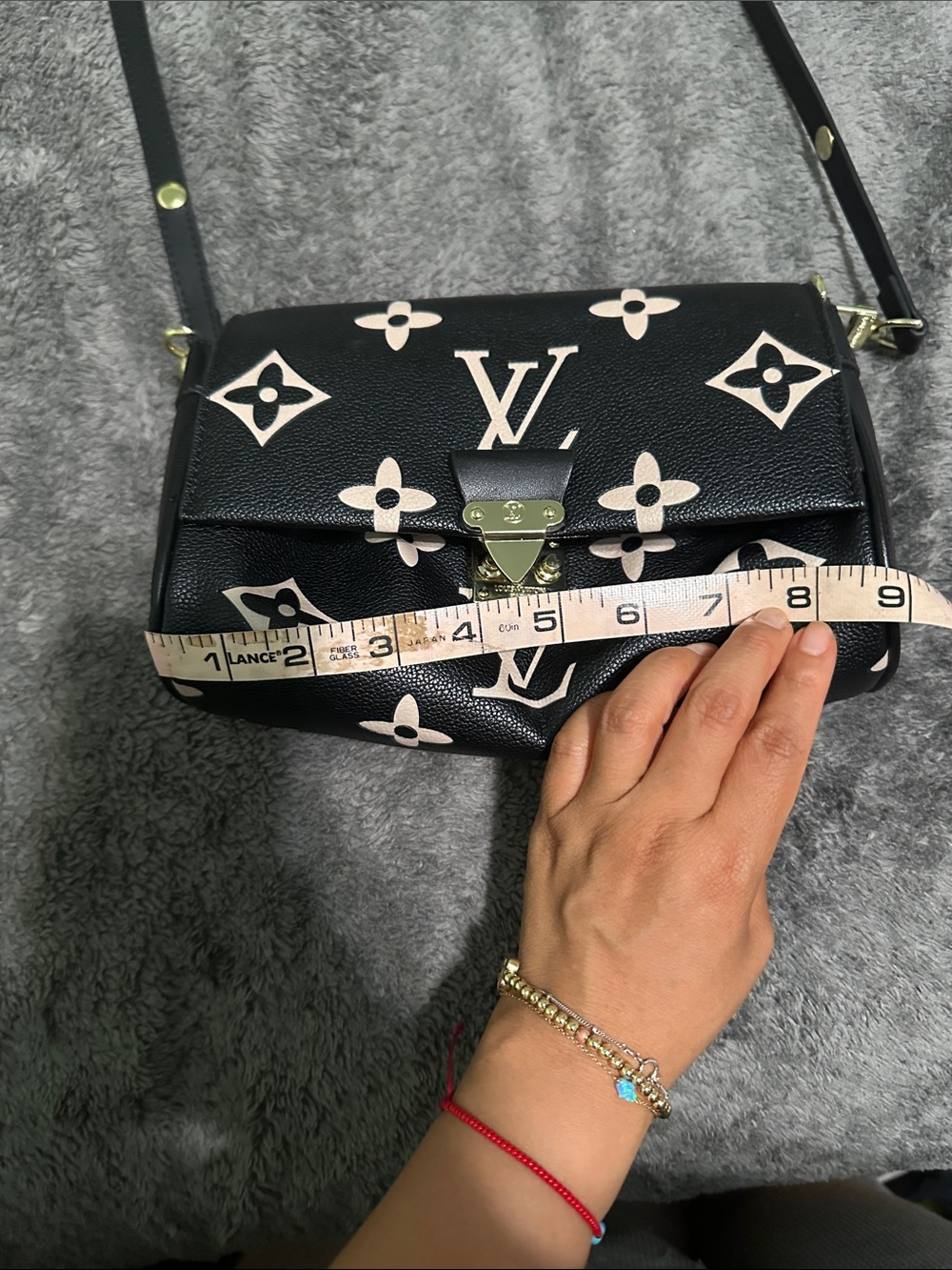 Black & Pink Monogram Shoulder Bag - Picture 9 of 11